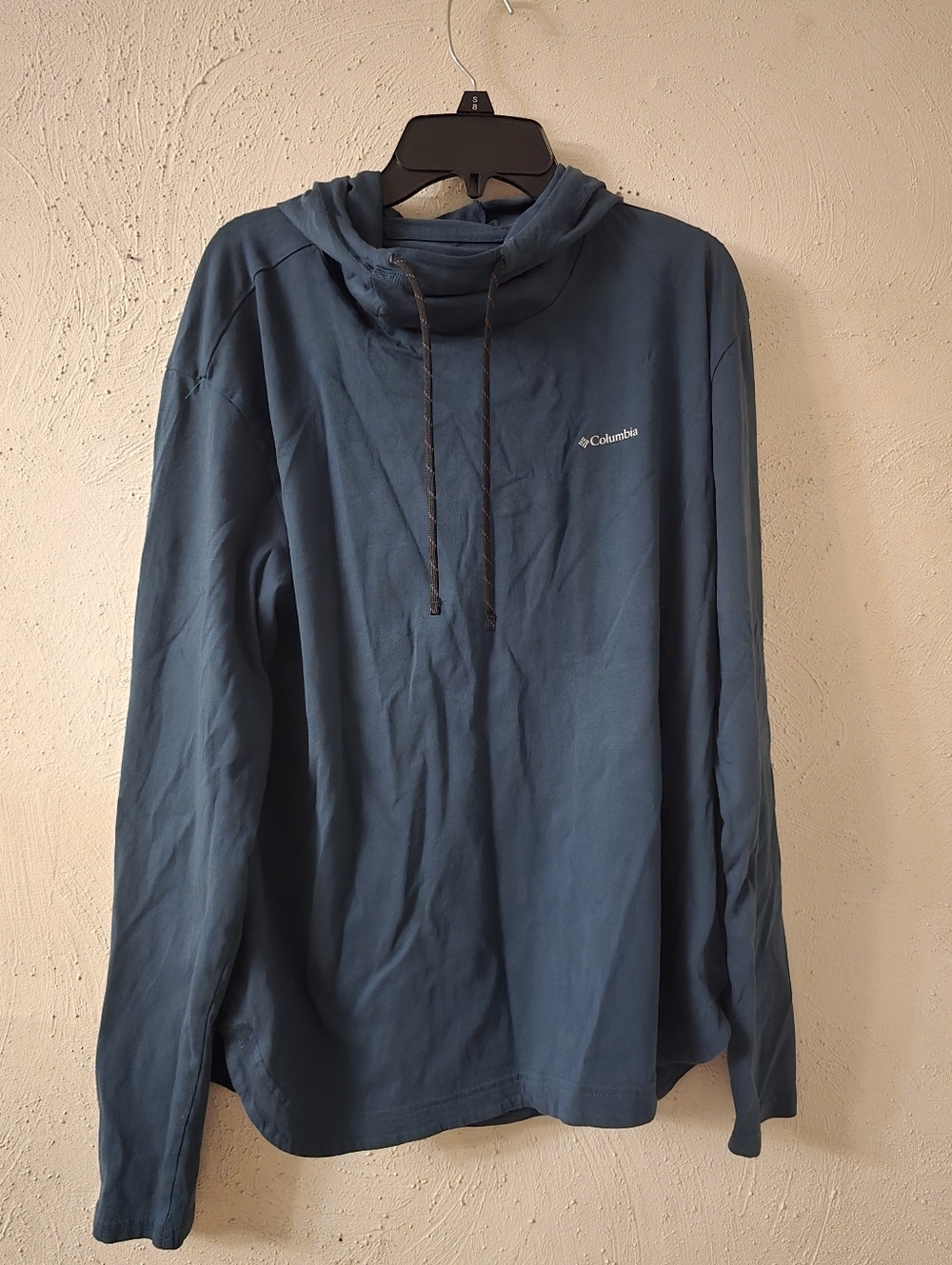 Columbia Teal Hooded Long Sleeve Pullover